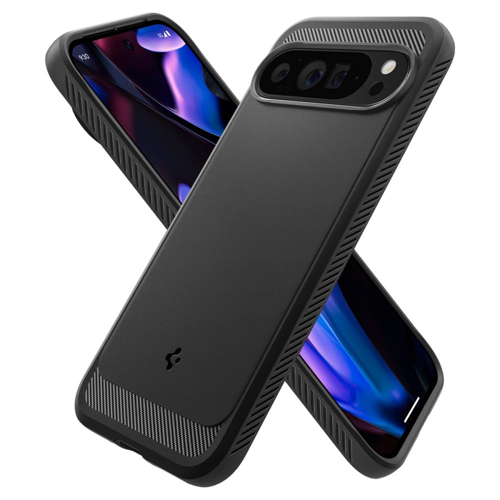 COPERTURA PER GOOGLE PIXEL 9 PRO XL SPIGEN RUGGED ARMOR NERO OPACO