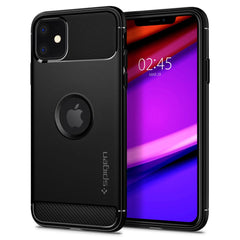 COPERTURA SPIGEN RUGGED ARMOR IPHONE 11 NERO OPACO