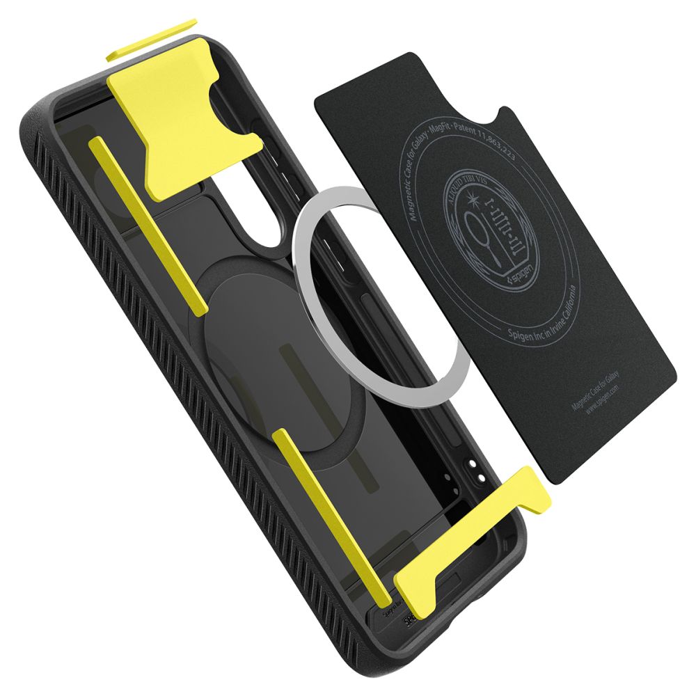 COPERTURA SPIGEN RUGGED ARMOR MAG MAGSAFE GALAXY S25 NERO OPACO