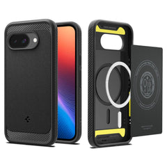 COPERTURA SPIGEN RUGGED ARMOR MAG MAGSAFE GOOGLE PIXEL 9A NERO OPACO