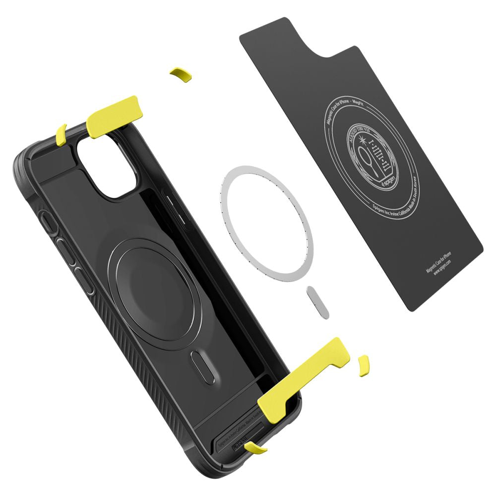 COPERTURA SPIGEN RUGGED ARMOR MAG MAGSAFE IPHONE 14 NERO OPACO