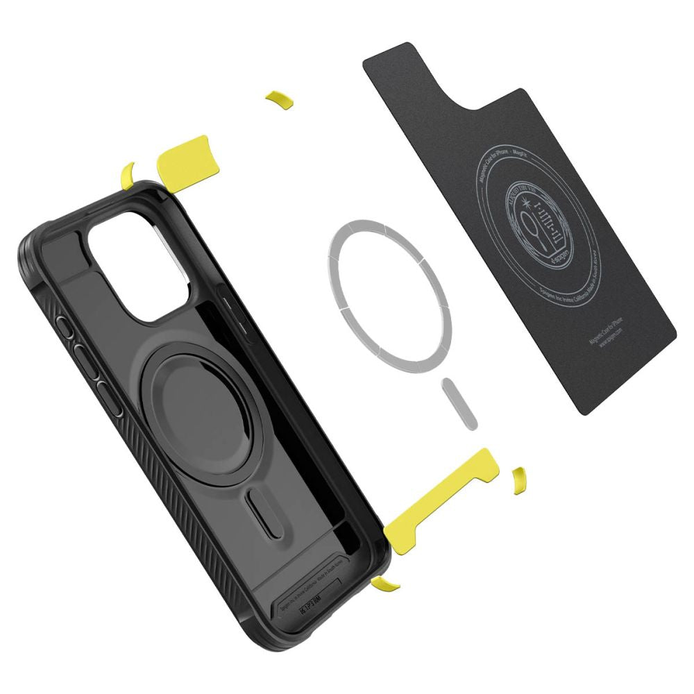 COPERTURA SPIGEN RUGGED ARMOR MAG MAGSAFE IPHONE 15 PRO NERO OPACO