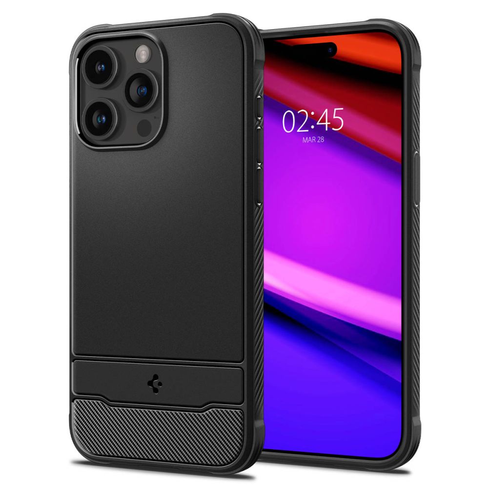 COPERTURA SPIGEN RUGGED ARMOR MAG MAGSAFE IPHONE 15 PRO NERO OPACO