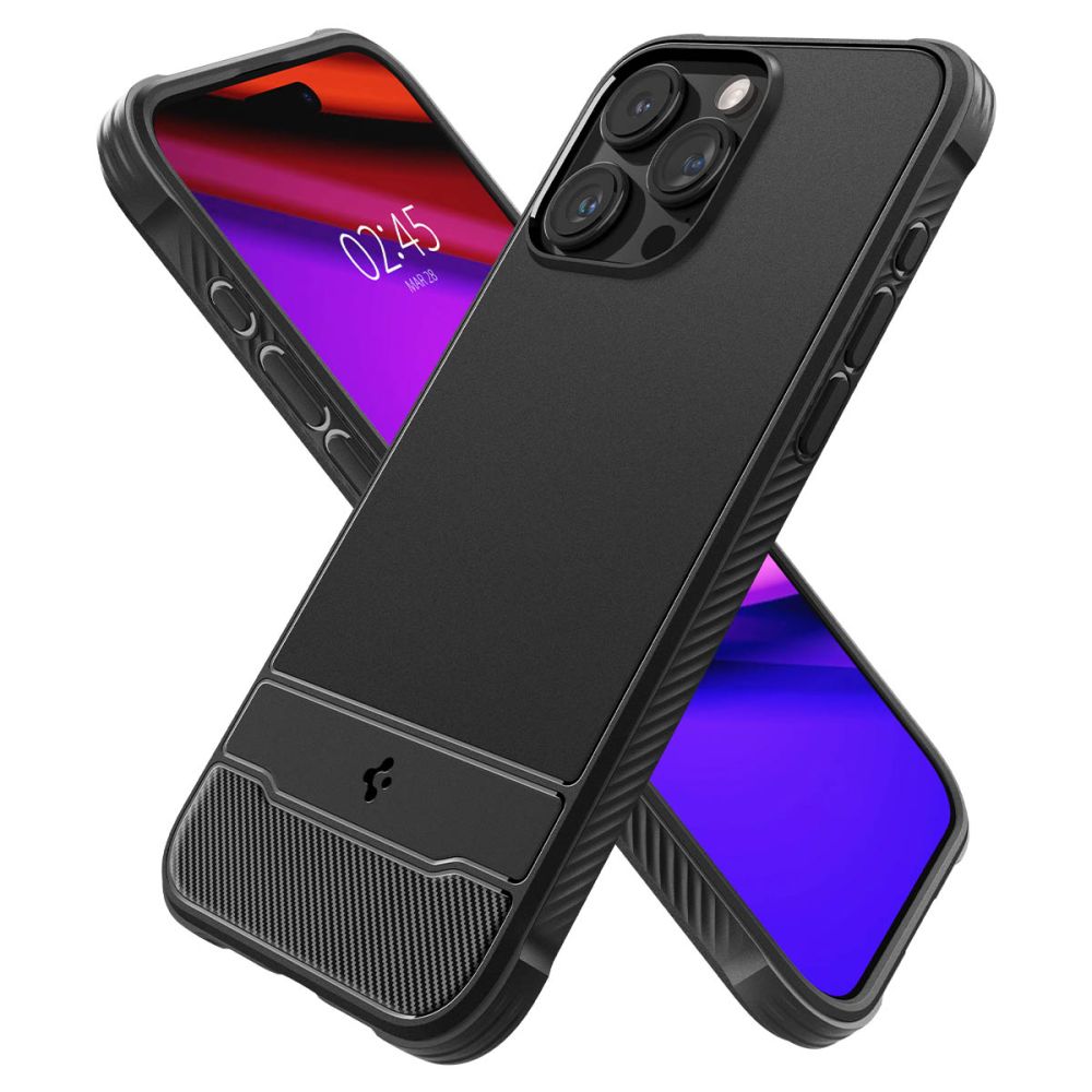 COPERTURA SPIGEN RUGGED ARMOR MAG MAGSAFE IPHONE 15 PRO MAX NERO OPACO