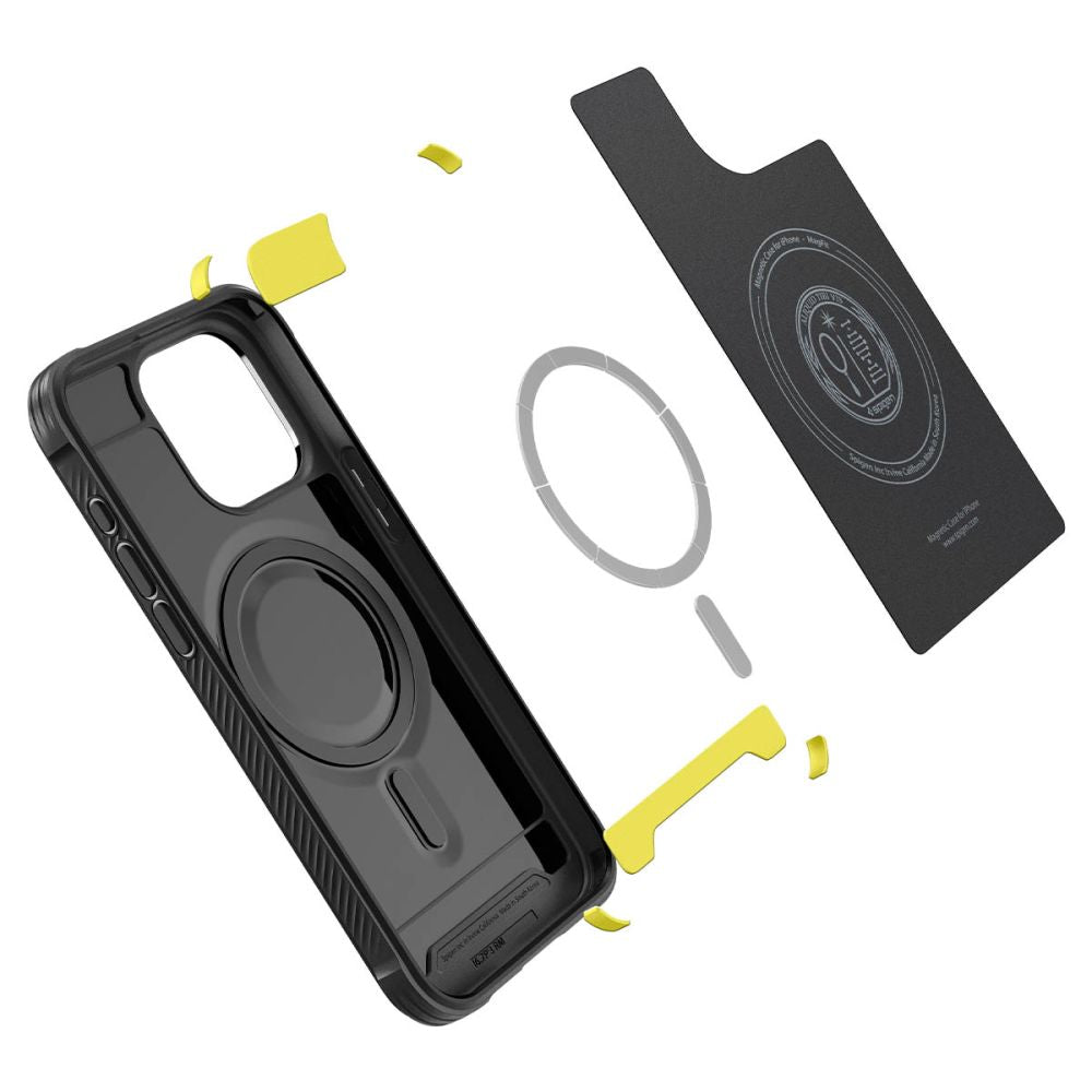 COPERTURA SPIGEN RUGGED ARMOR MAG MAGSAFE IPHONE 15 PRO MAX NERO OPACO