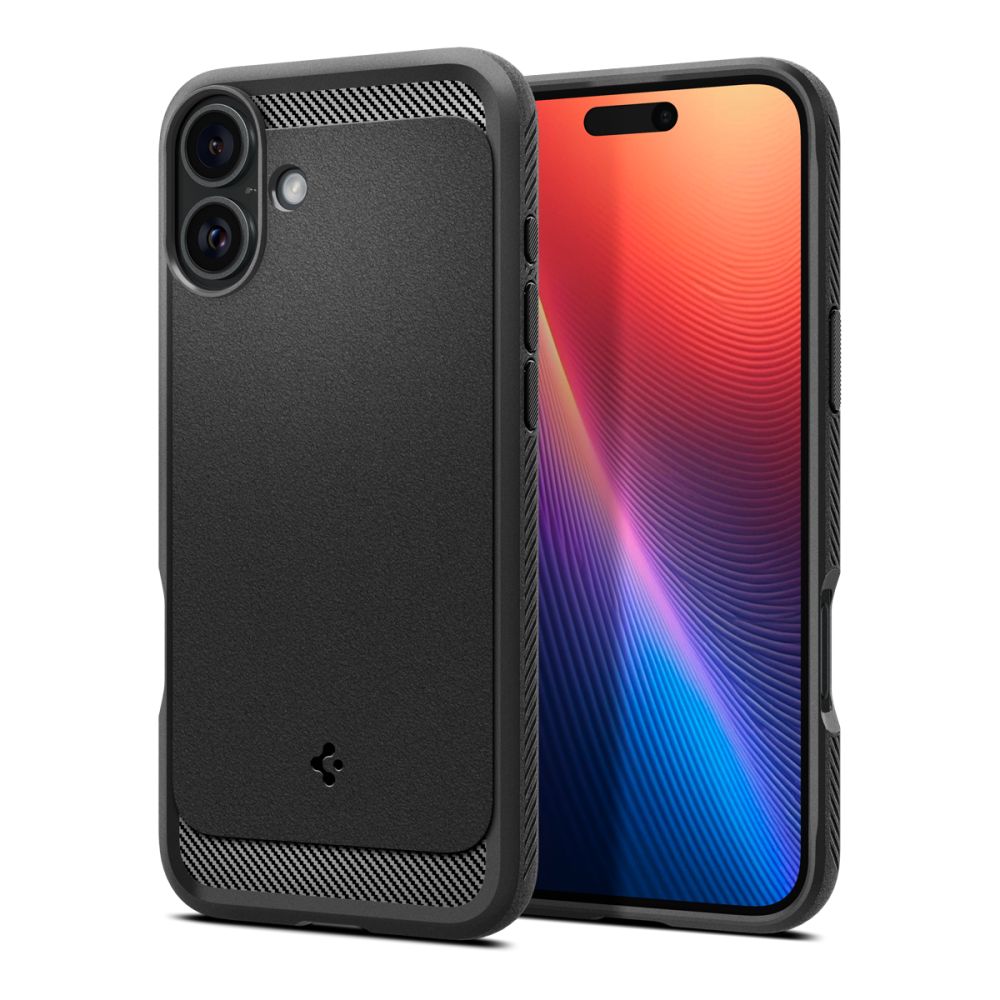 COPERTURA SPIGEN RUGGED ARMOR MAG MAGSAFE IPHONE 16 NERO OPACO
