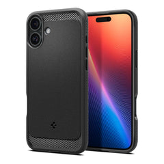 COPERTURA SPIGEN RUGGED ARMOR MAG MAGSAFE IPHONE 16 NERO OPACO