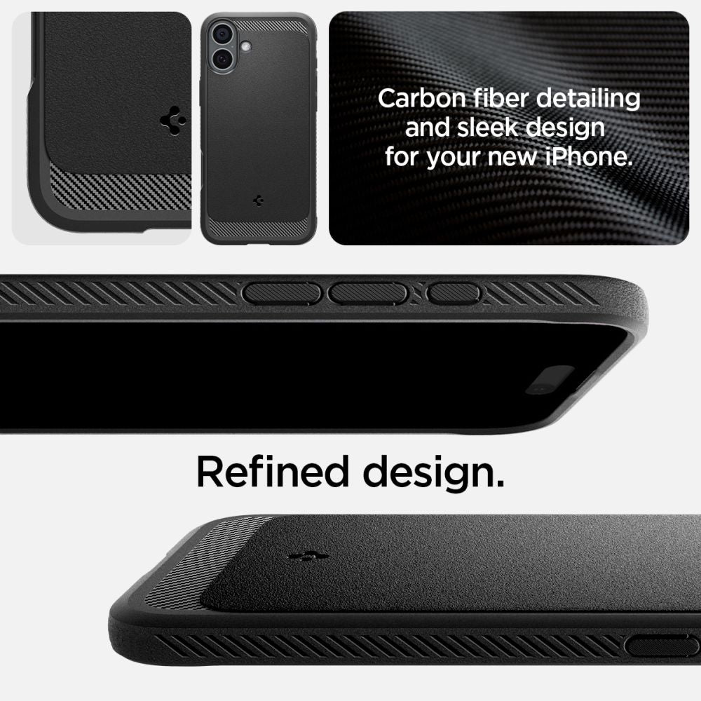 COPERTURA SPIGEN RUGGED ARMOR MAG MAGSAFE IPHONE 16 NERO OPACO