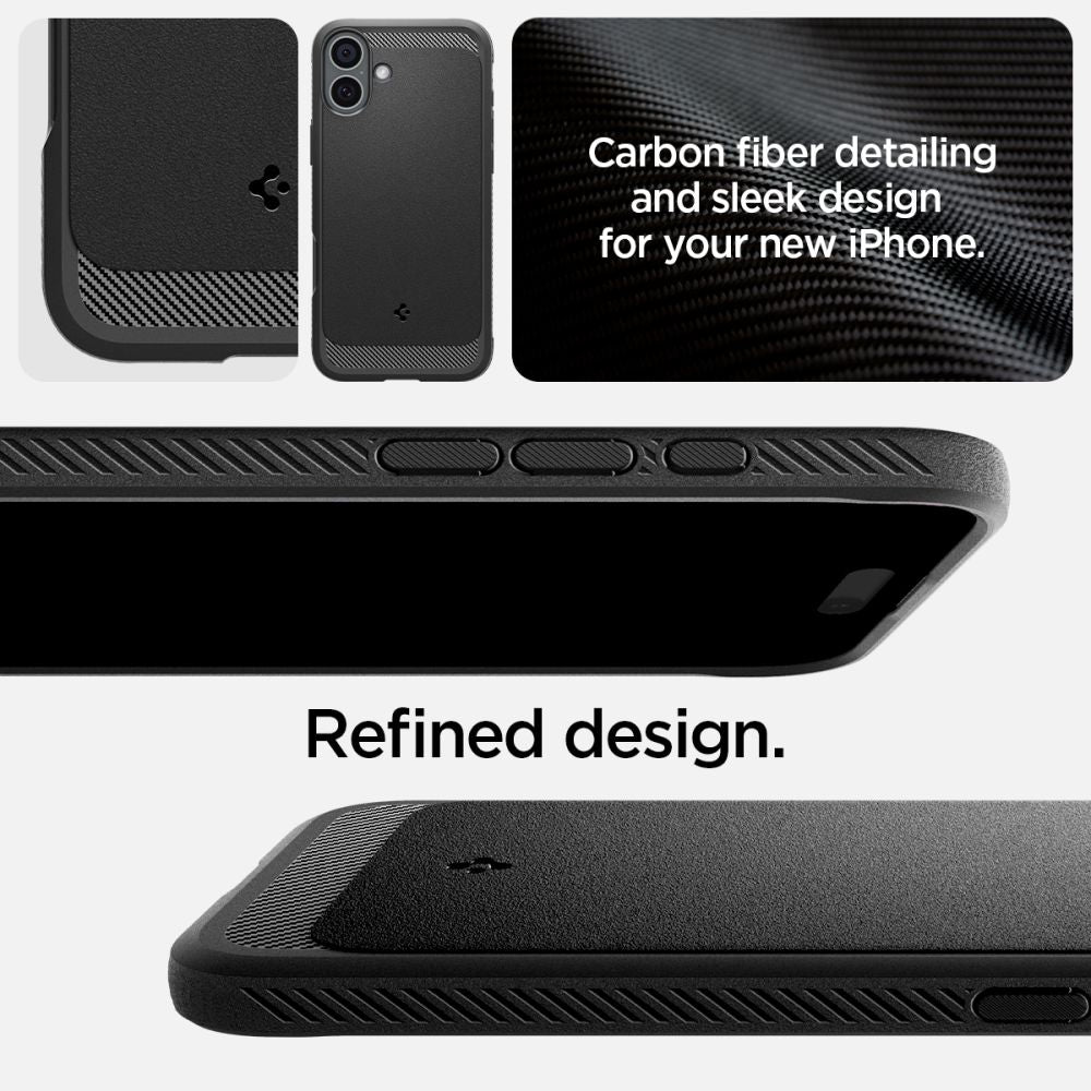 COPERTURA SPIGEN RUGGED ARMOR MAG MAGSAFE IPHONE 16 PLUS NERO OPACO