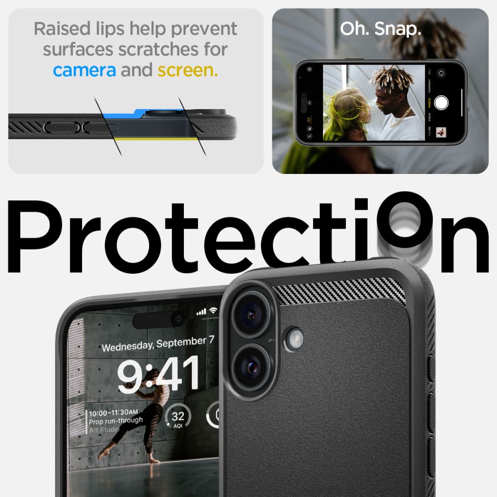 COPERTURA SPIGEN RUGGED ARMOR MAG MAGSAFE IPHONE 16 PLUS NERO OPACO