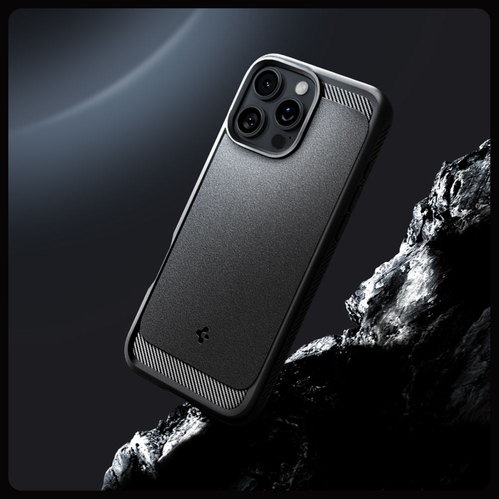 COPERTURA SPIGEN RUGGED ARMOR MAG MAGSAFE IPHONE 16 PRO NERO OPACO