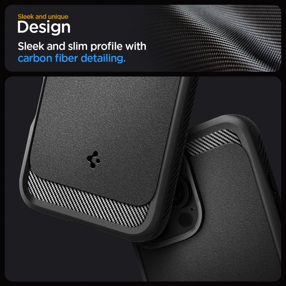 COPERTURA SPIGEN RUGGED ARMOR MAG MAGSAFE IPHONE 16 PRO MAX NERO OPACO