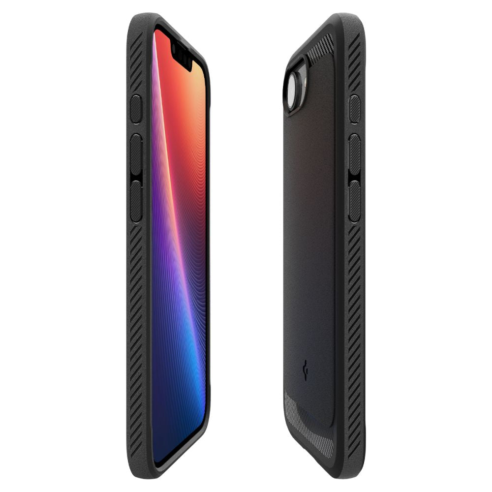 COPERTURA SPIGEN RUGGED ARMOR MAG MAGSAFE IPHONE 16E NERO OPACO
