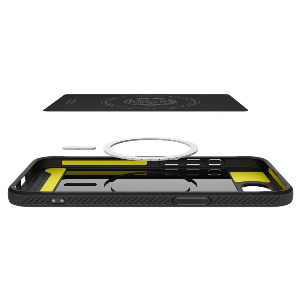COPERTURA SPIGEN RUGGED ARMOR MAG MAGSAFE IPHONE 16E NERO OPACO