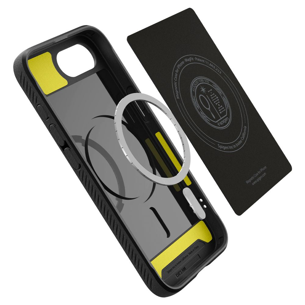 COPERTURA SPIGEN RUGGED ARMOR MAG MAGSAFE IPHONE 16E NERO OPACO