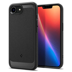COPERTURA SPIGEN RUGGED ARMOR MAG MAGSAFE IPHONE 16E NERO OPACO
