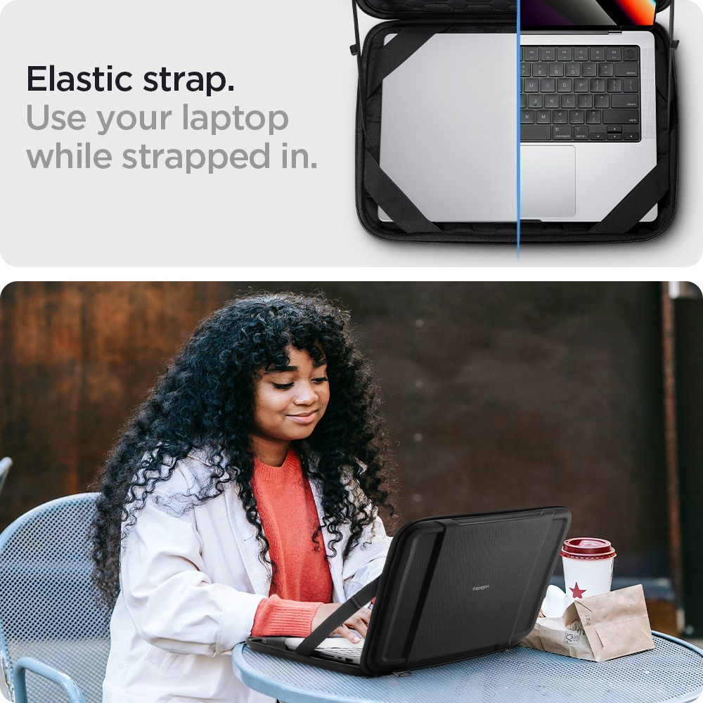 COPERTURA SPIGEN RUGGED ARMOR POUCH "PRO" PER LAPTOP 13-14 NERA