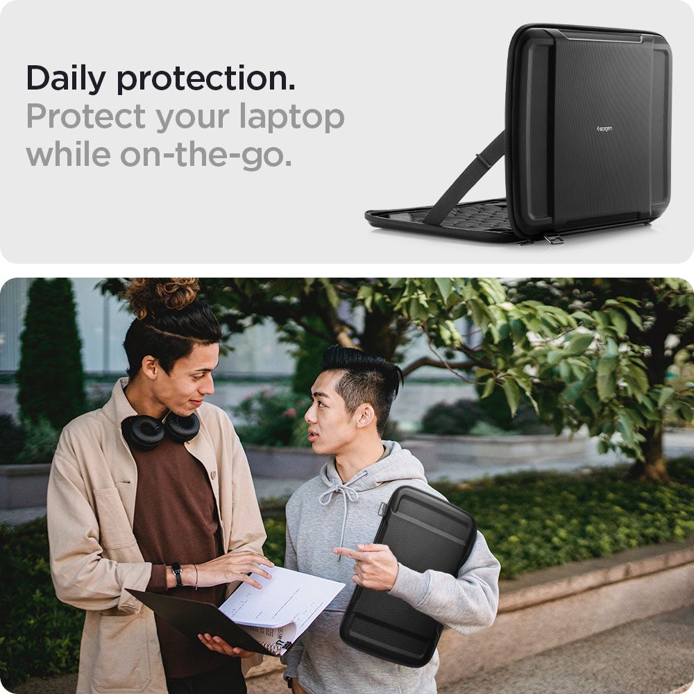 COPERTURA SPIGEN RUGGED ARMOR POUCH "PRO" PER LAPTOP 13-14 NERA