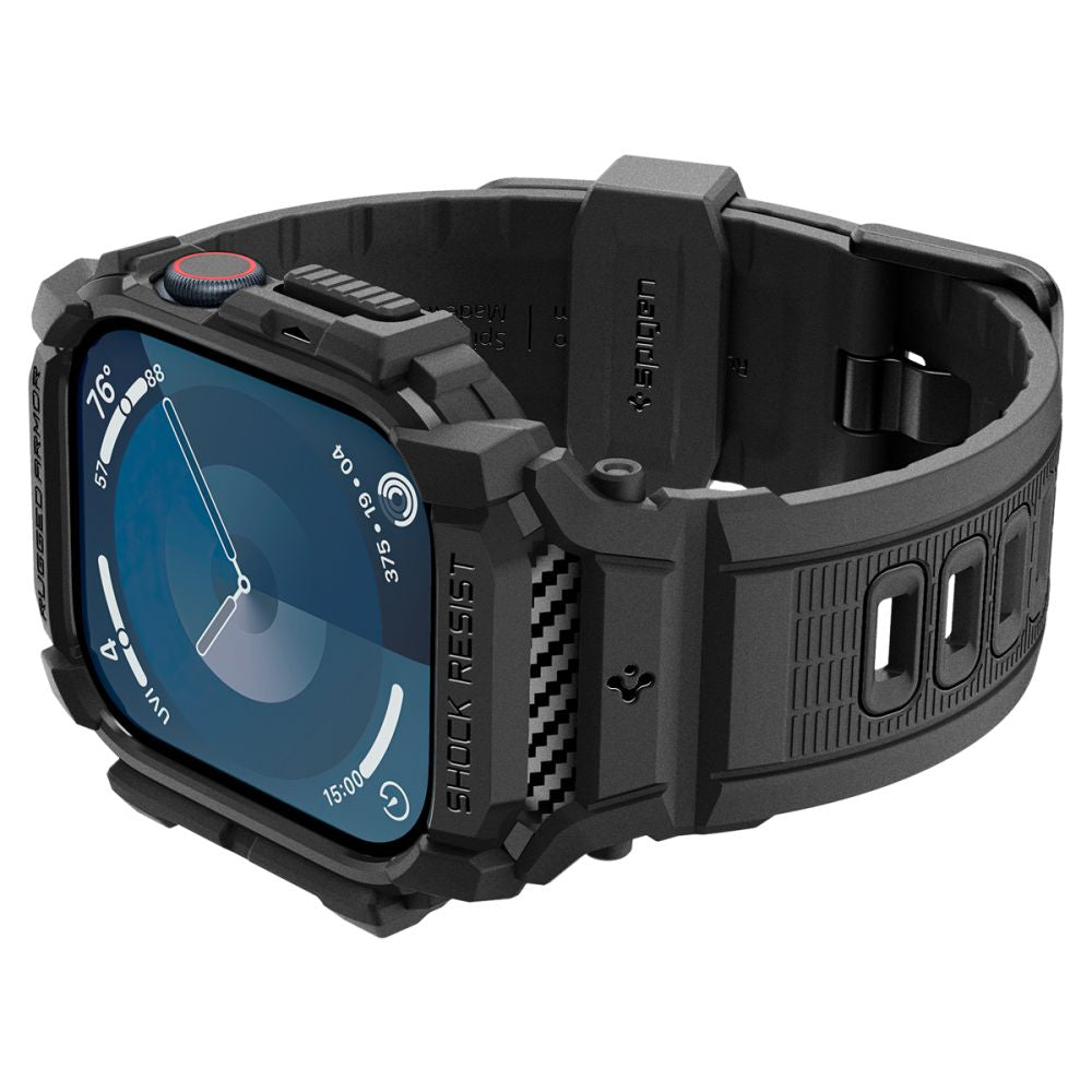 COPERTURA SPIGEN RUGGED ARMOR "PRO" PER APPLE WATCH 10 (42 MM) NERO OPACO