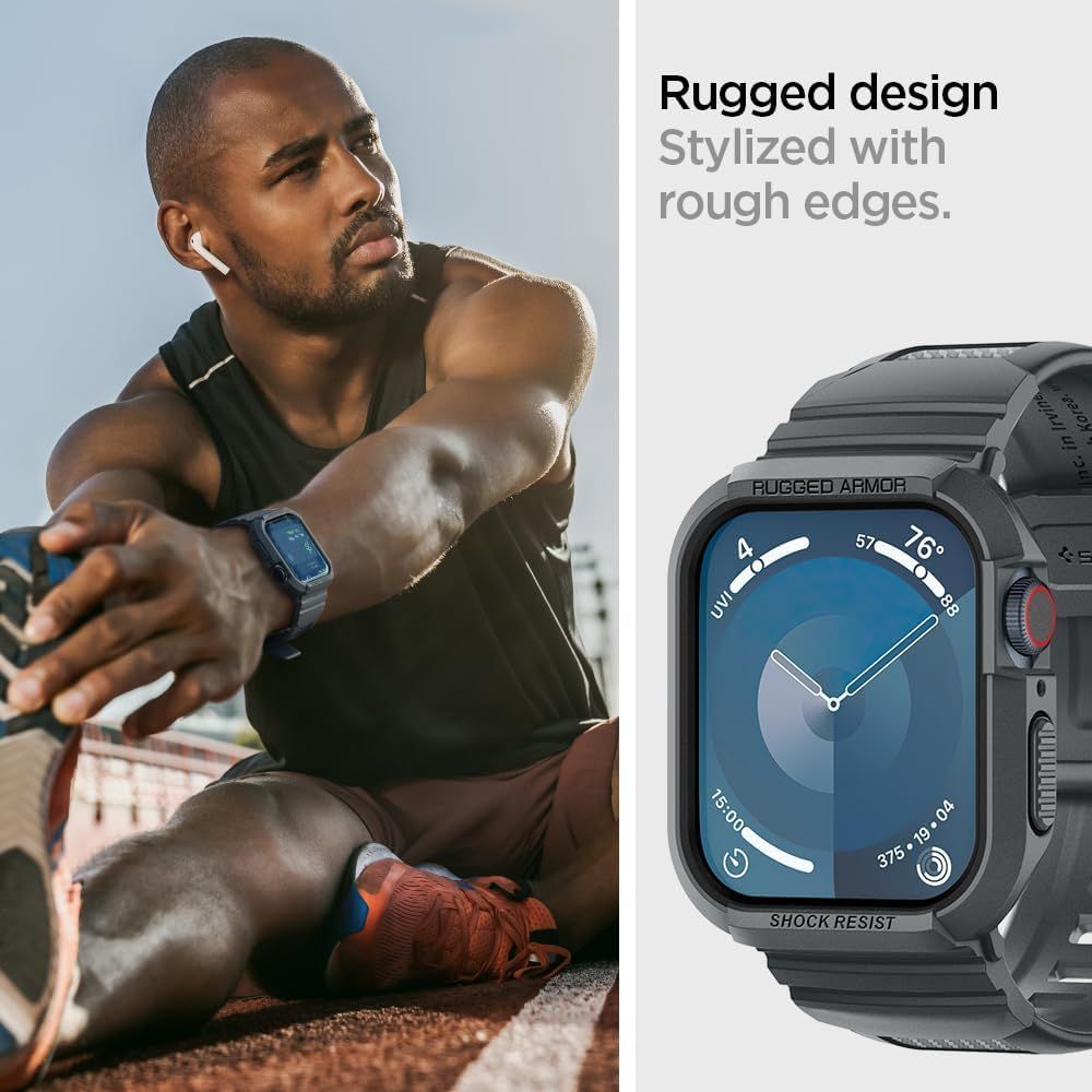CINTURINO SPIGEN RUGGED ARMOR "PRO" APPLE WATCH 4 / 5 / 6 / 7 / 8 / 9 / SE (44 / 45 MM) GRIGIO SCURO