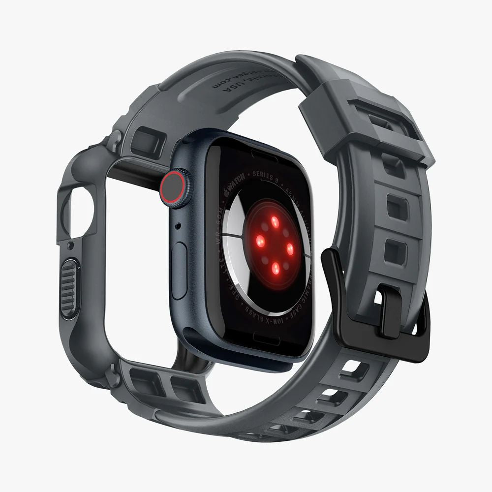 CINTURINO SPIGEN RUGGED ARMOR "PRO" APPLE WATCH 4 / 5 / 6 / 7 / 8 / 9 / SE (44 / 45 MM) GRIGIO SCURO