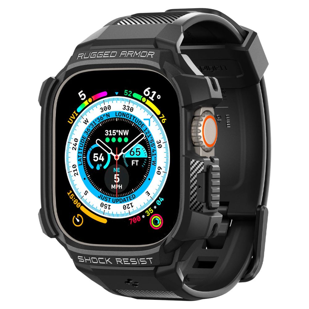 CINTURINO CON CASE PROTETTIVO SPIGEN RUGGED ARMOR "PRO" APPLE WATCH ULTRA 49 MM NERO