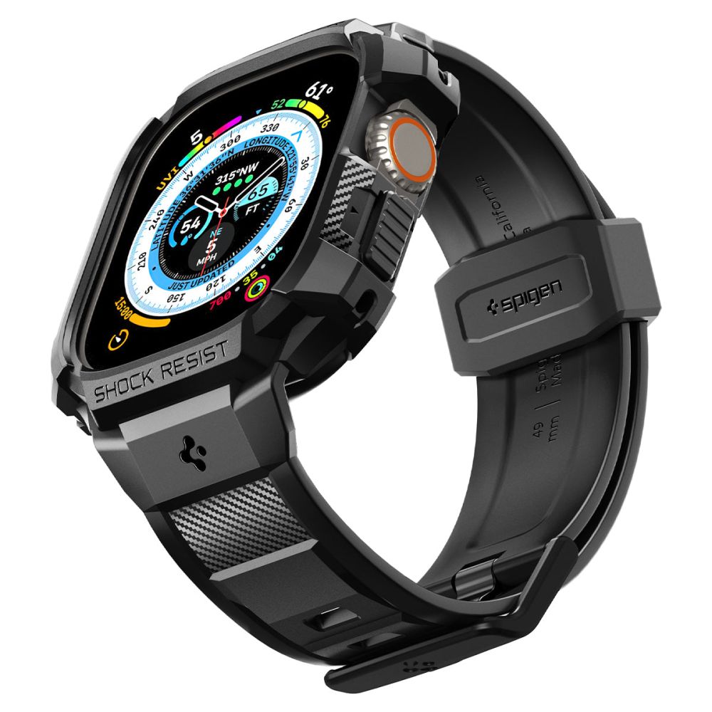 CINTURINO CON CASE PROTETTIVO SPIGEN RUGGED ARMOR "PRO" APPLE WATCH ULTRA 49 MM NERO