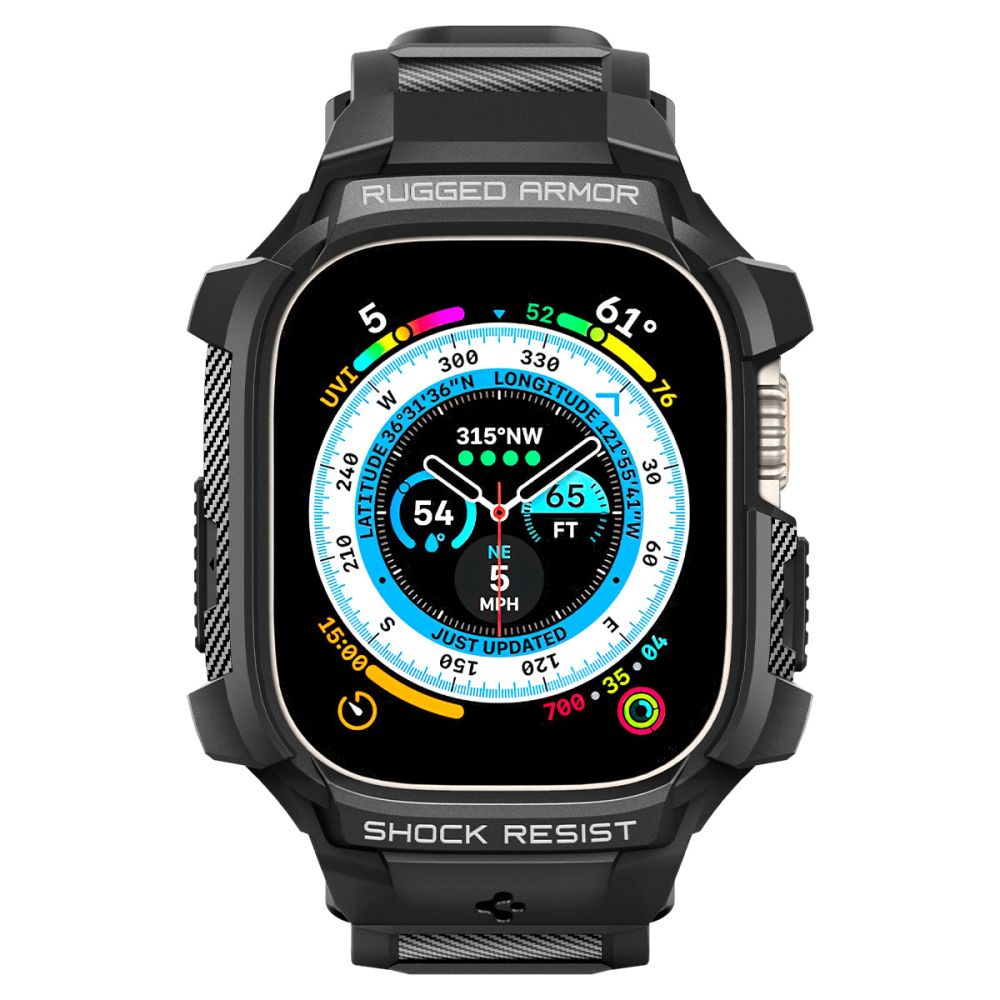 CINTURINO CON CASE PROTETTIVO SPIGEN RUGGED ARMOR "PRO" APPLE WATCH ULTRA 49 MM NERO