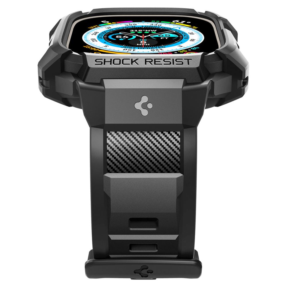CINTURINO CON CASE PROTETTIVO SPIGEN RUGGED ARMOR "PRO" APPLE WATCH ULTRA 49 MM NERO
