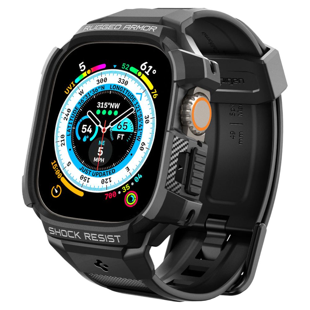 CINTURINO CON CASE PROTETTIVO SPIGEN RUGGED ARMOR "PRO" APPLE WATCH ULTRA 49 MM NERO