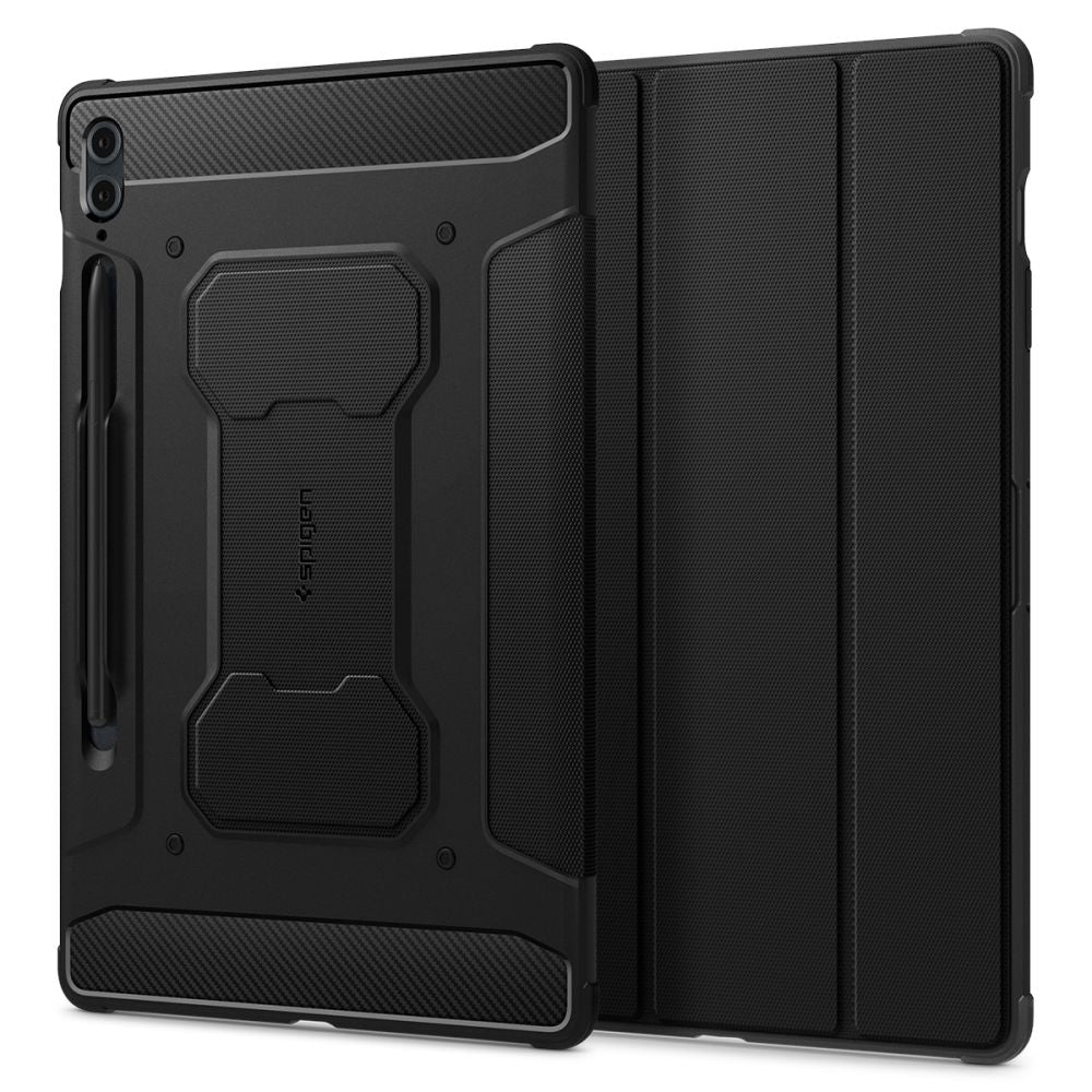 COPERTURA / INVOLUCRO PER SAMSUNG GALAXY TAB S9 FE+ PLUS 12.4 X610 / X616B SPIGEN RUGGED ARMOR "PRO" NERO