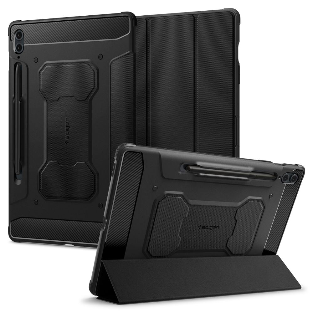 COPERTURA / INVOLUCRO PER SAMSUNG GALAXY TAB S9 FE+ PLUS 12.4 X610 / X616B SPIGEN RUGGED ARMOR "PRO" NERO