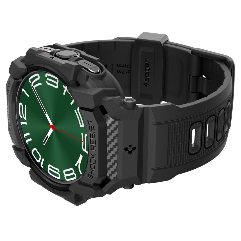 CUSTODIA PROTETTIVA PER SAMSUNG GALAXY WATCH ULTRA (47 MM) SPIGEN RUGGED ARMOR "PRO" NERO OPACO