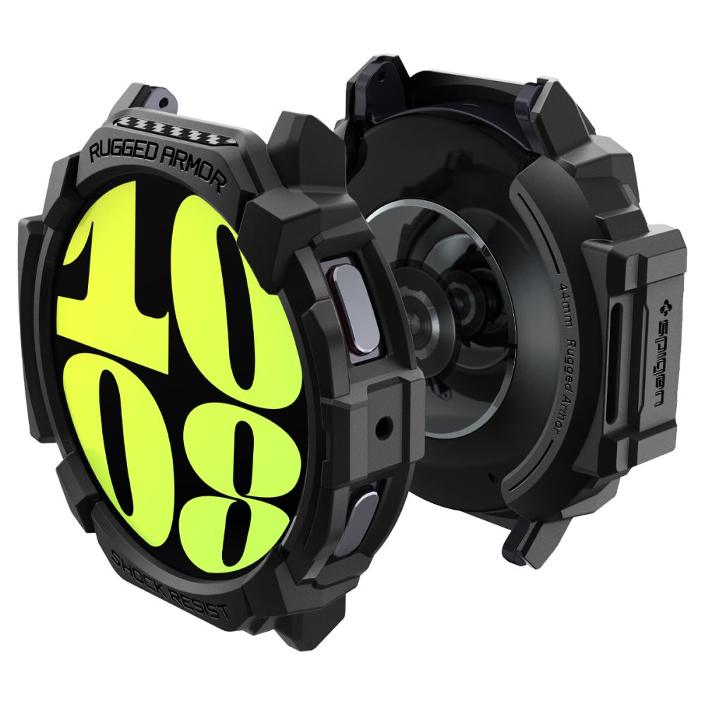 CUSTODIA PROTEGGI PER SAMSUNG GALAXY WATCH 7 (44 MM) SPIGEN RUGGED ARMOR NERO OPACO