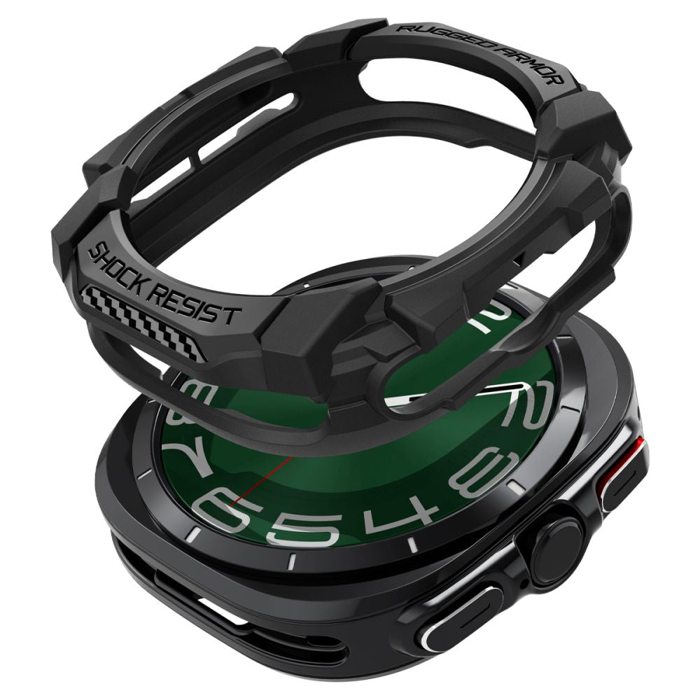 CUSTODIA PROTETTIVA PER SAMSUNG GALAXY WATCH ULTRA (47 MM) SPIGEN RUGGED ARMOR NERO OPACO