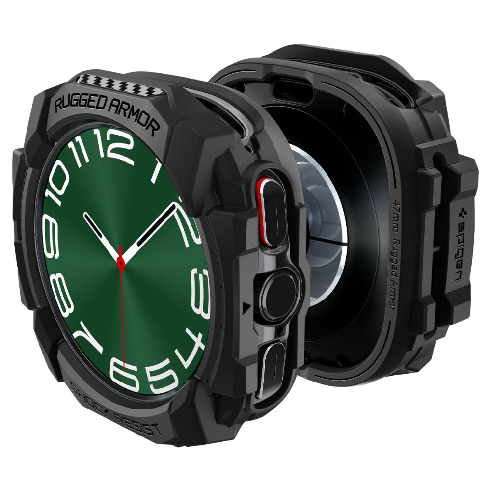 CUSTODIA PROTETTIVA PER SAMSUNG GALAXY WATCH ULTRA (47 MM) SPIGEN RUGGED ARMOR NERO OPACO