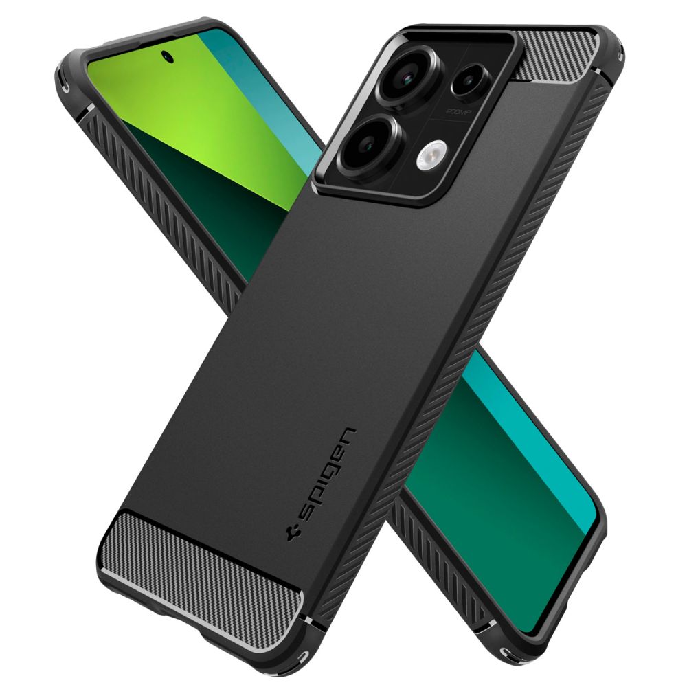 COPERTURA SPIGEN RUGGED ARMOR XIAOMI REDMI NOTE 13 PRO 5G / POCO X6 5G NERO OPACO