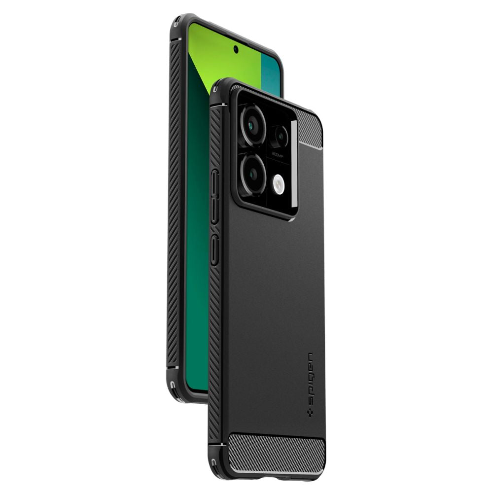 COPERTURA SPIGEN RUGGED ARMOR XIAOMI REDMI NOTE 13 PRO 5G / POCO X6 5G NERO OPACO