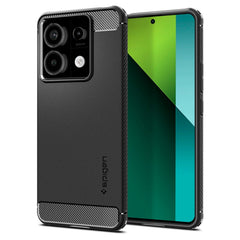 COPERTURA SPIGEN RUGGED ARMOR XIAOMI REDMI NOTE 13 PRO 5G / POCO X6 5G NERO OPACO