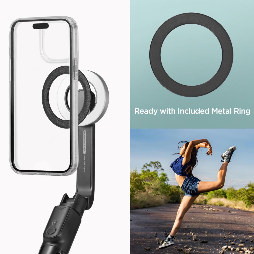 SPIGEN S580W MAGSAFE BLUETOOTH SELFIE STICK TREPPIEDO LUNGO NERO