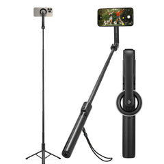 SPIGEN S580W MAGSAFE BLUETOOTH SELFIE STICK TREPPIEDO LUNGO NERO