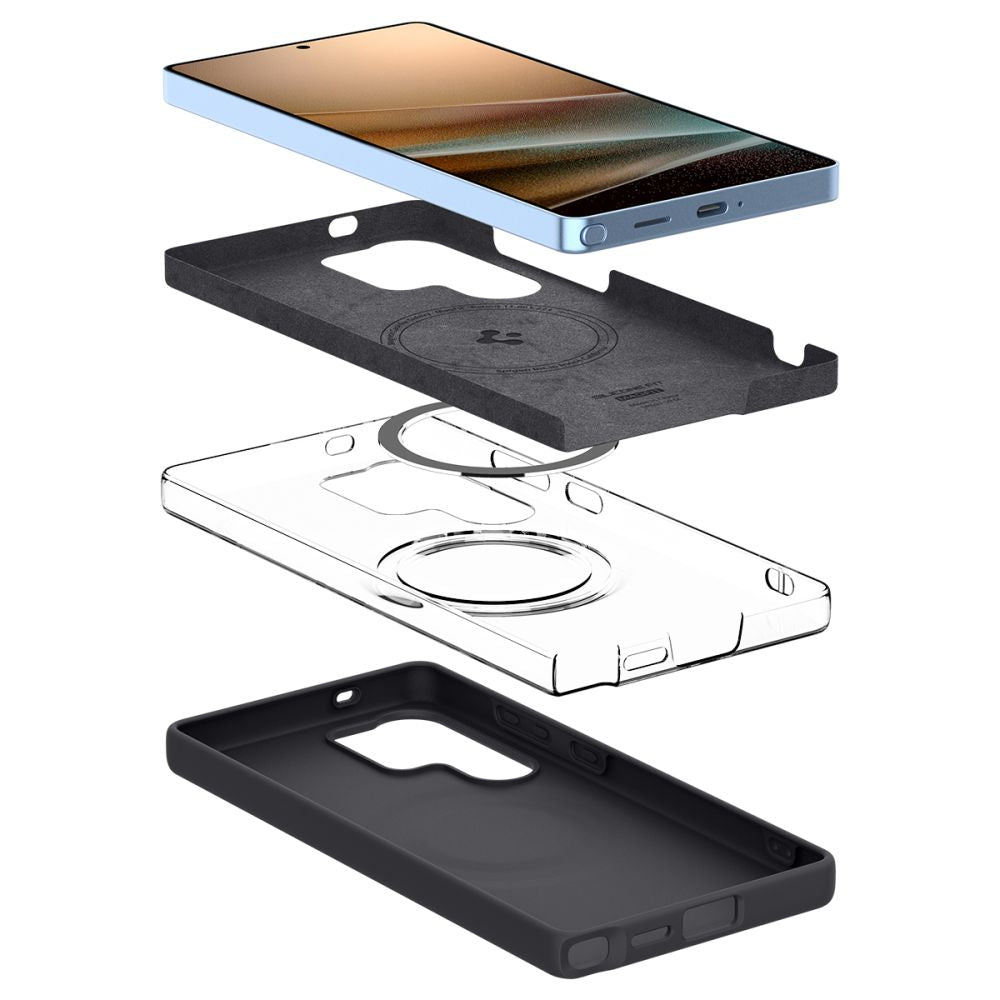 COPERTURA SPIGEN SILICONE FIT MAG MAGSAFE GALAXY S25 ULTRA NERA
