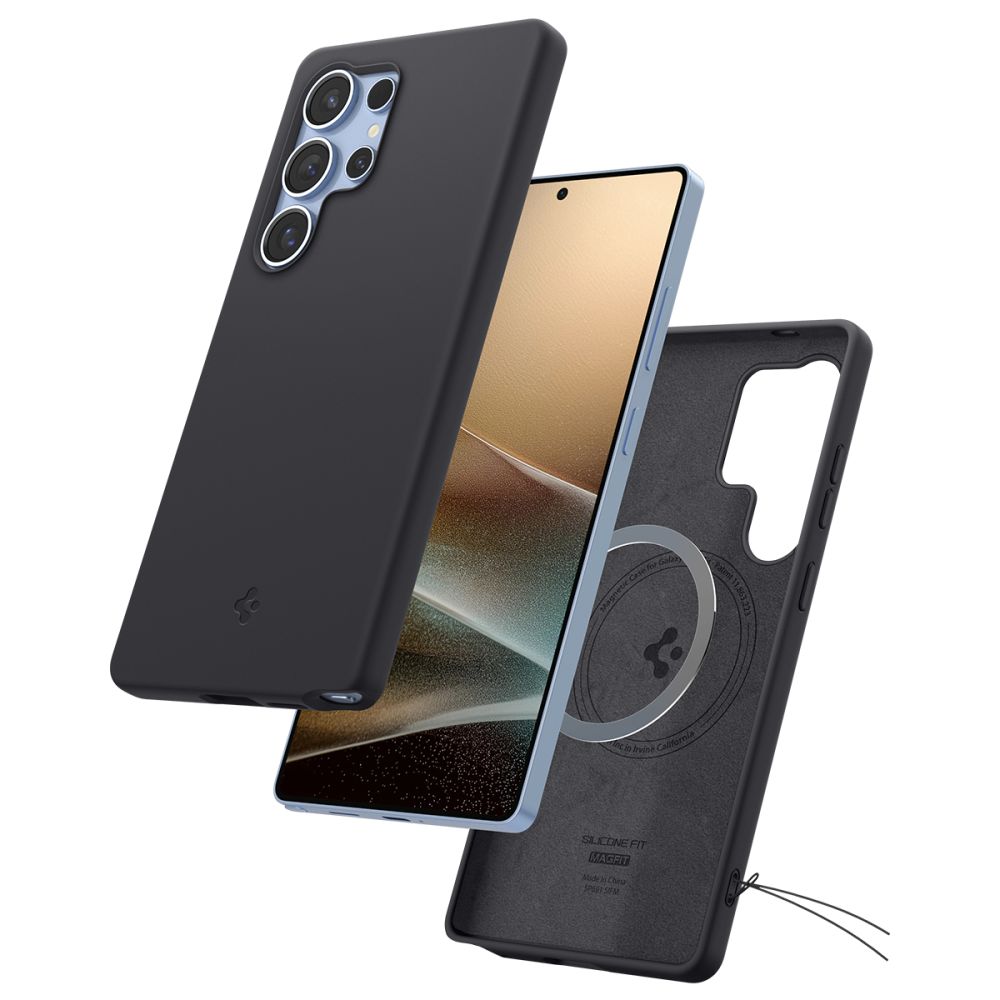 COPERTURA SPIGEN SILICONE FIT MAG MAGSAFE GALAXY S25 ULTRA NERA