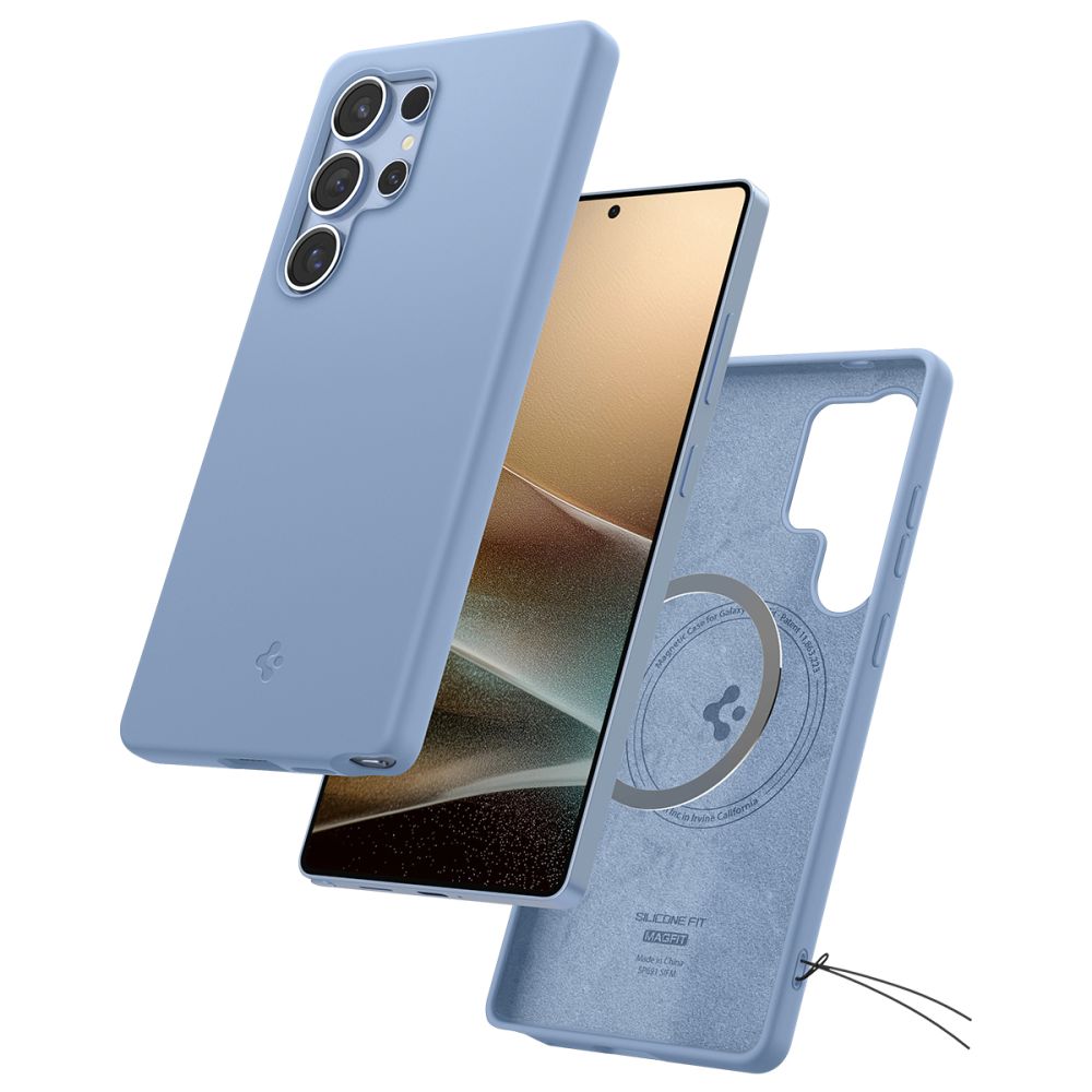 COPERTURA SPIGEN SILICONE FIT MAG MAGSAFE GALAXY S25 ULTRA ZAFFIRO BLU