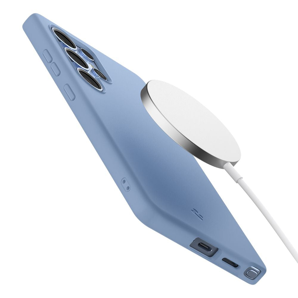 COPERTURA SPIGEN SILICONE FIT MAG MAGSAFE GALAXY S25 ULTRA ZAFFIRO BLU