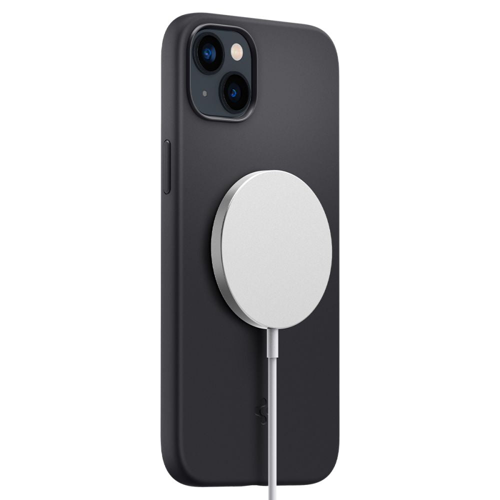 COPERTURA SPIGEN SILICONE FIT MAG MAGSAFE IPHONE 14 PLUS NERA