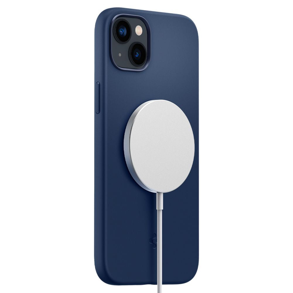 COPERTURA SPIGEN SILICONE FIT MAG MAGSAFE IPHONE 14 PLUS BLU NAVY