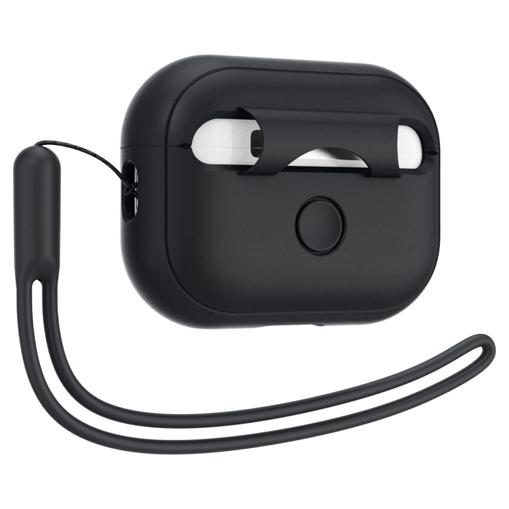 CUSTODIA SPIGEN SILICONE FIT STRAP APPLE AIRPODS PRO 1 / 2 NERA