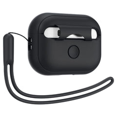 CUSTODIA SPIGEN SILICONE FIT STRAP APPLE AIRPODS PRO 1 / 2 NERA
