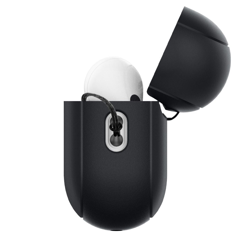 CUSTODIA SPIGEN SILICONE FIT STRAP APPLE AIRPODS PRO 1 / 2 NERA